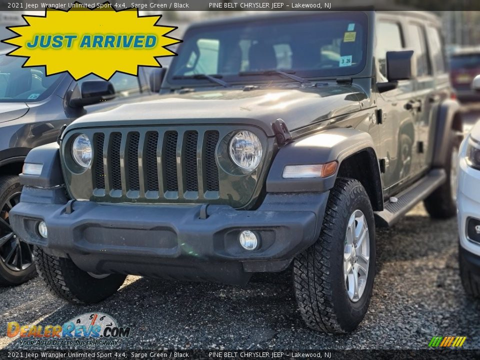 2021 Jeep Wrangler Unlimited Sport 4x4 Sarge Green / Black Photo #1