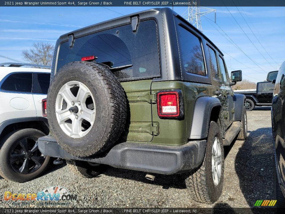 2021 Jeep Wrangler Unlimited Sport 4x4 Sarge Green / Black Photo #4