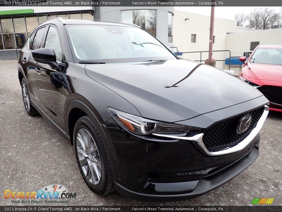 2021 Mazda CX-5 Grand Touring AWD Jet Black Mica / Parchment Photo #9