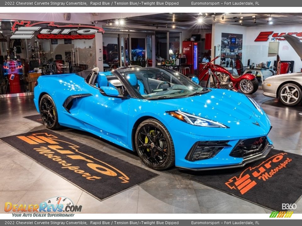 2022 Chevrolet Corvette Stingray Convertible Rapid Blue / Tension Blue/­Twilight Blue Dipped Photo #45