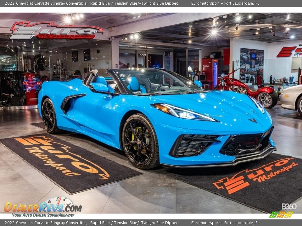2022 Chevrolet Corvette Stingray Convertible Rapid Blue / Tension Blue/­Twilight Blue Dipped Photo #48