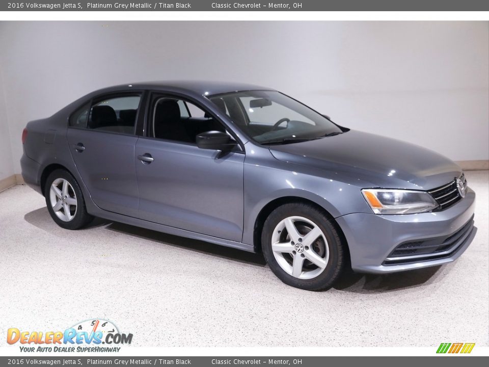 2016 Volkswagen Jetta S Platinum Grey Metallic / Titan Black Photo #1