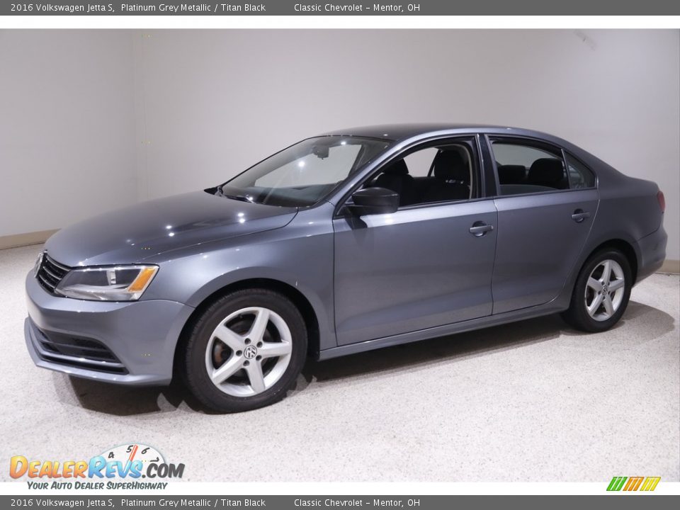 2016 Volkswagen Jetta S Platinum Grey Metallic / Titan Black Photo #3