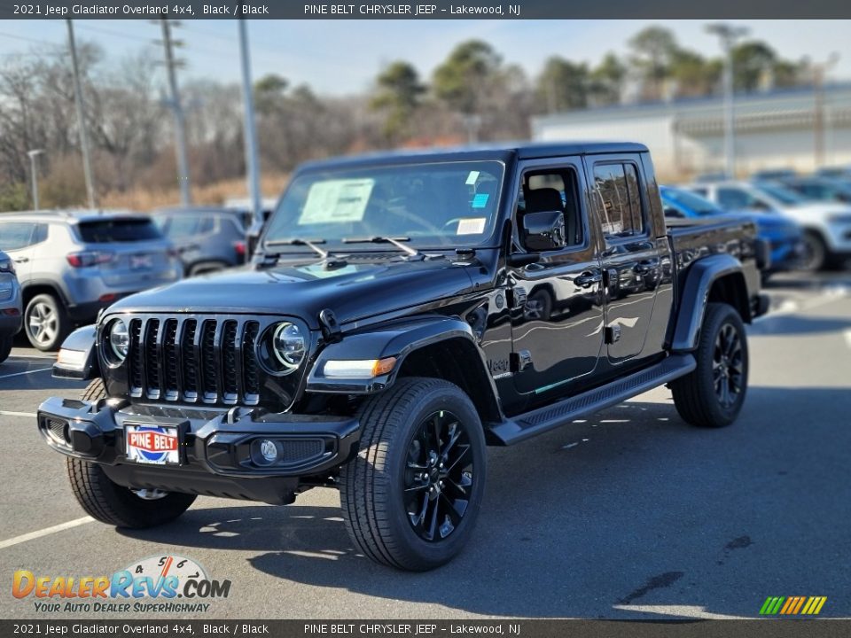 2021 Jeep Gladiator Overland 4x4 Black / Black Photo #1