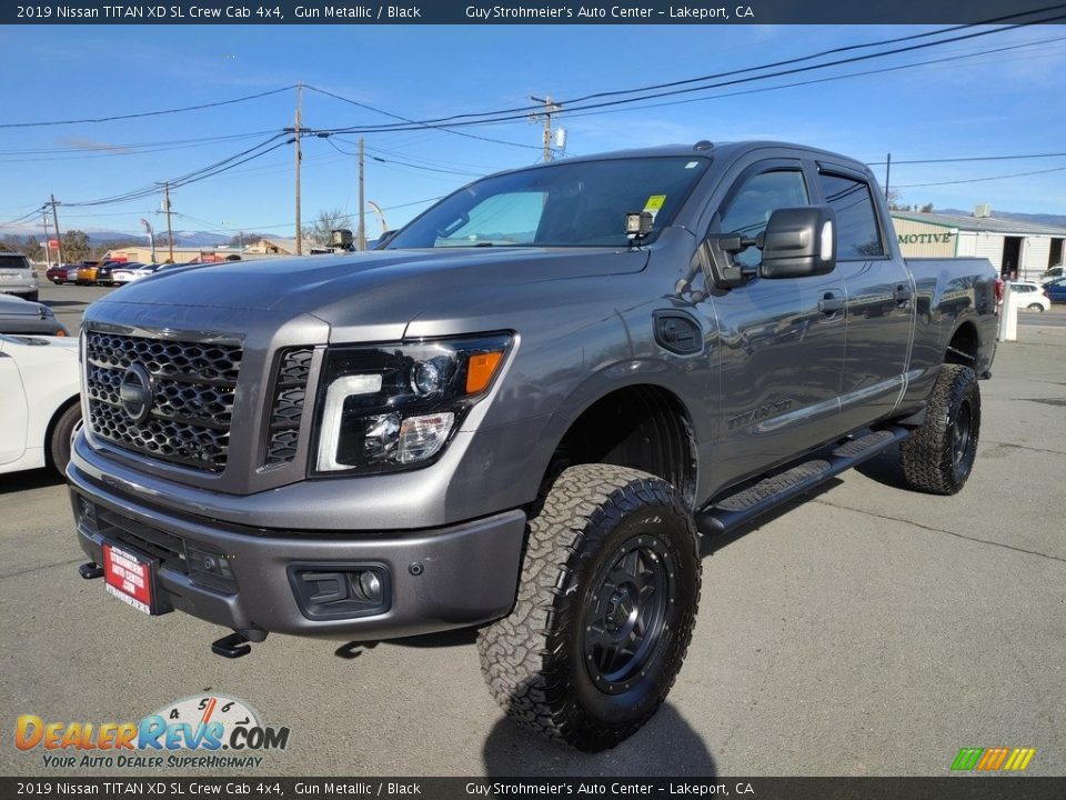 2019 Nissan TITAN XD SL Crew Cab 4x4 Gun Metallic / Black Photo #3