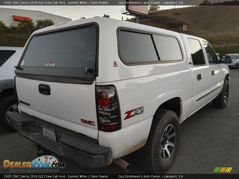 2005 GMC Sierra 1500 SLE Crew Cab 4x4 Summit White / Dark Pewter Photo #4