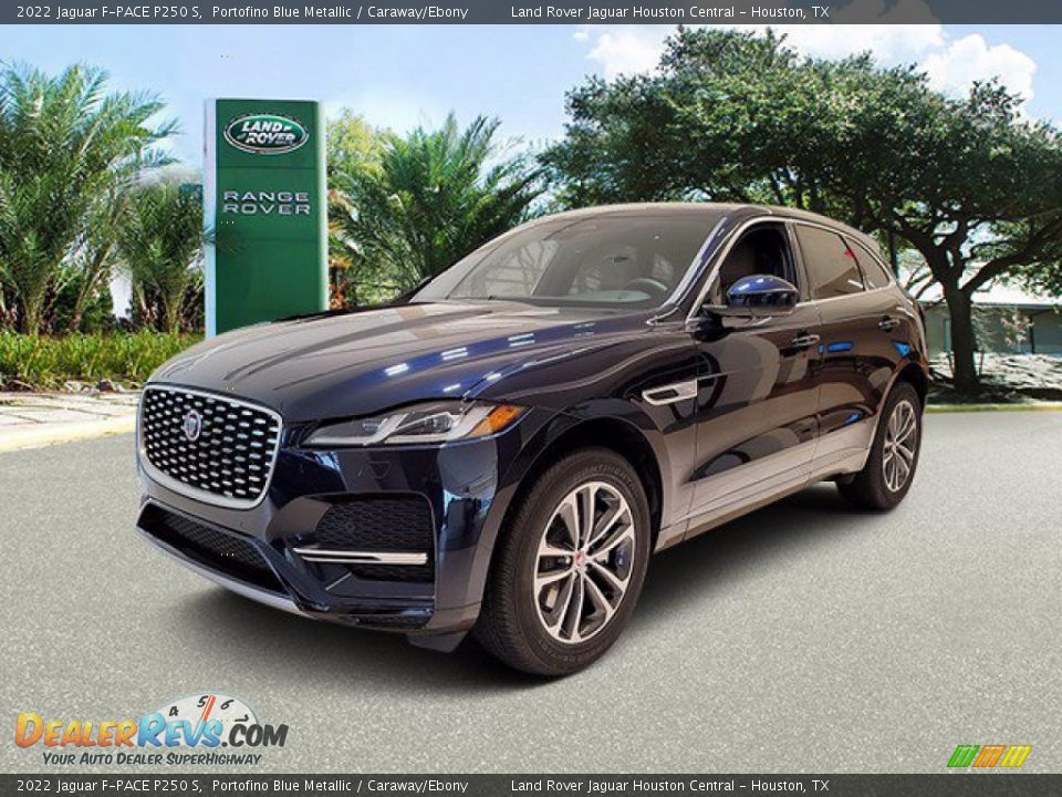 2022 Jaguar F-PACE P250 S Portofino Blue Metallic / Caraway/Ebony Photo #1