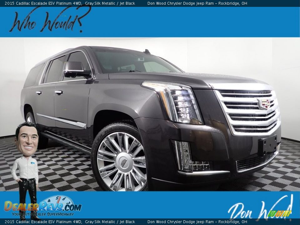 2015 Cadillac Escalade ESV Platinum 4WD Gray Silk Metallic / Jet Black Photo #1