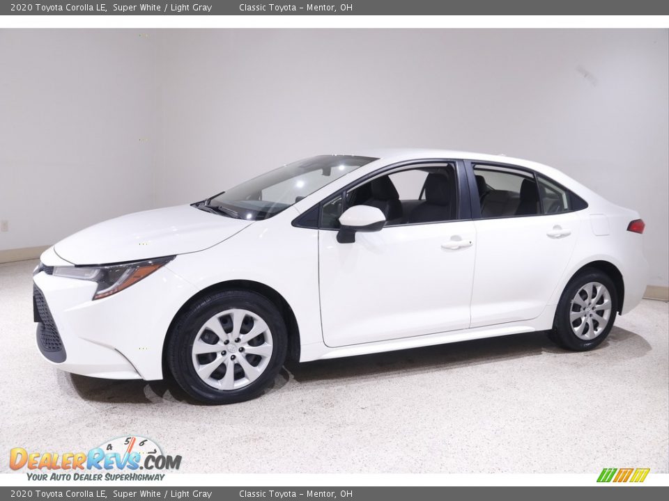 2020 Toyota Corolla LE Super White / Light Gray Photo #3