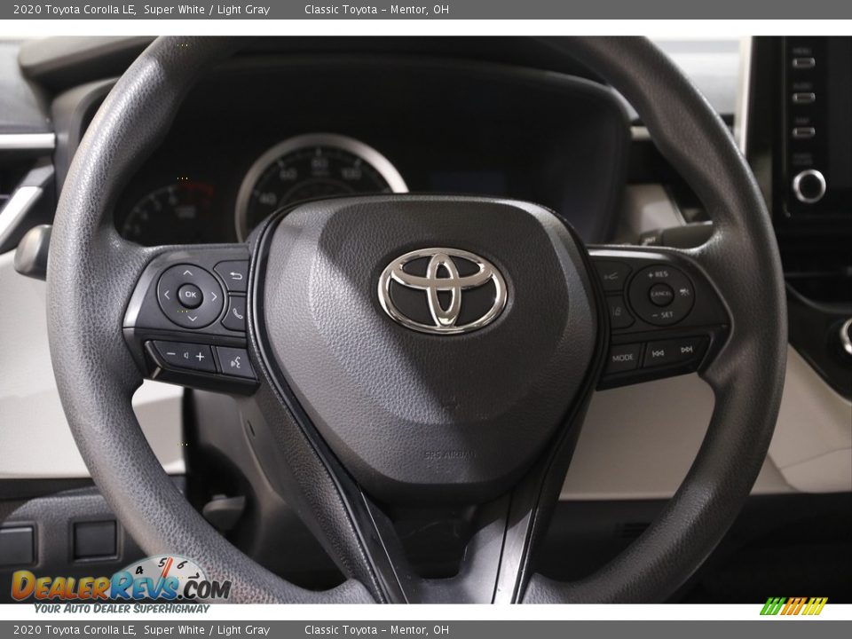 2020 Toyota Corolla LE Super White / Light Gray Photo #7