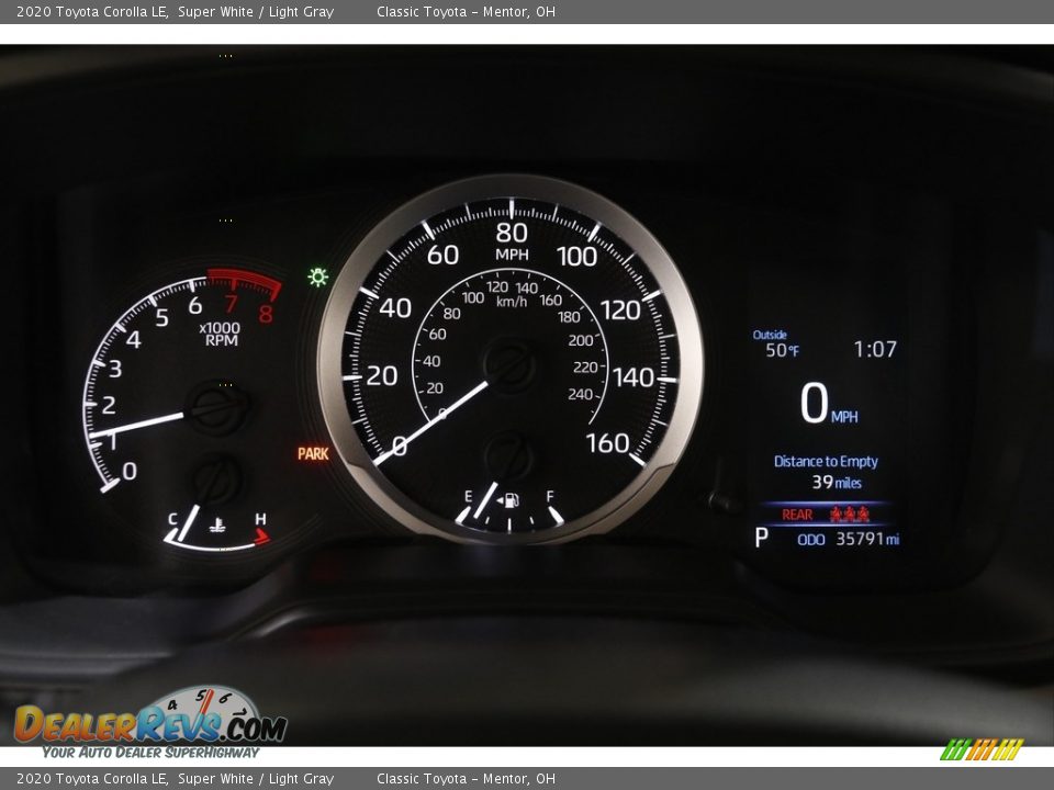 2020 Toyota Corolla LE Super White / Light Gray Photo #8