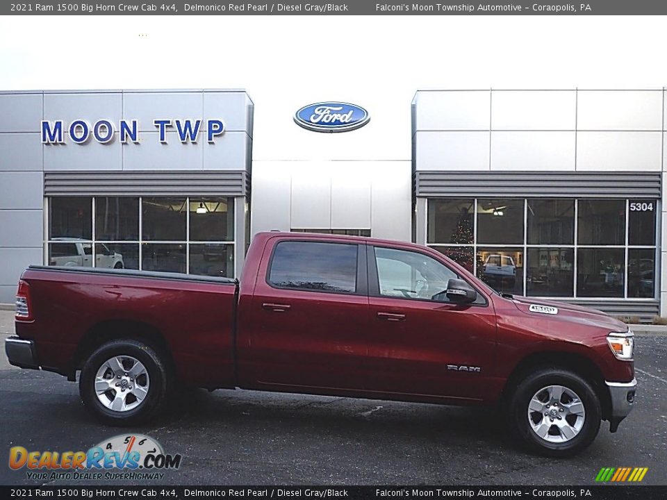 2021 Ram 1500 Big Horn Crew Cab 4x4 Delmonico Red Pearl / Diesel Gray/Black Photo #1