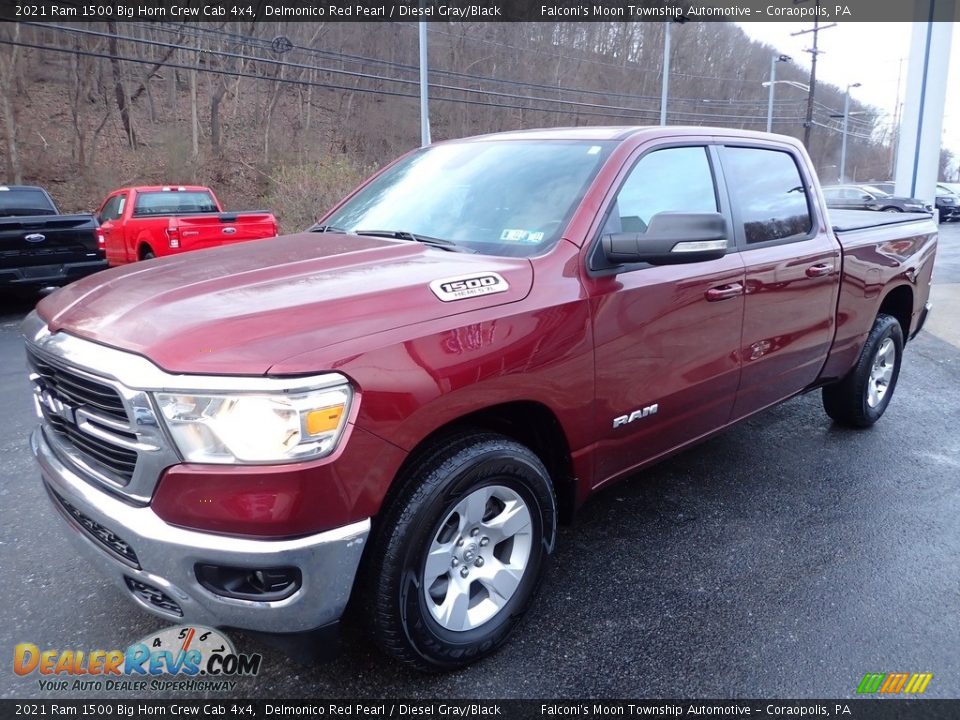 2021 Ram 1500 Big Horn Crew Cab 4x4 Delmonico Red Pearl / Diesel Gray/Black Photo #6