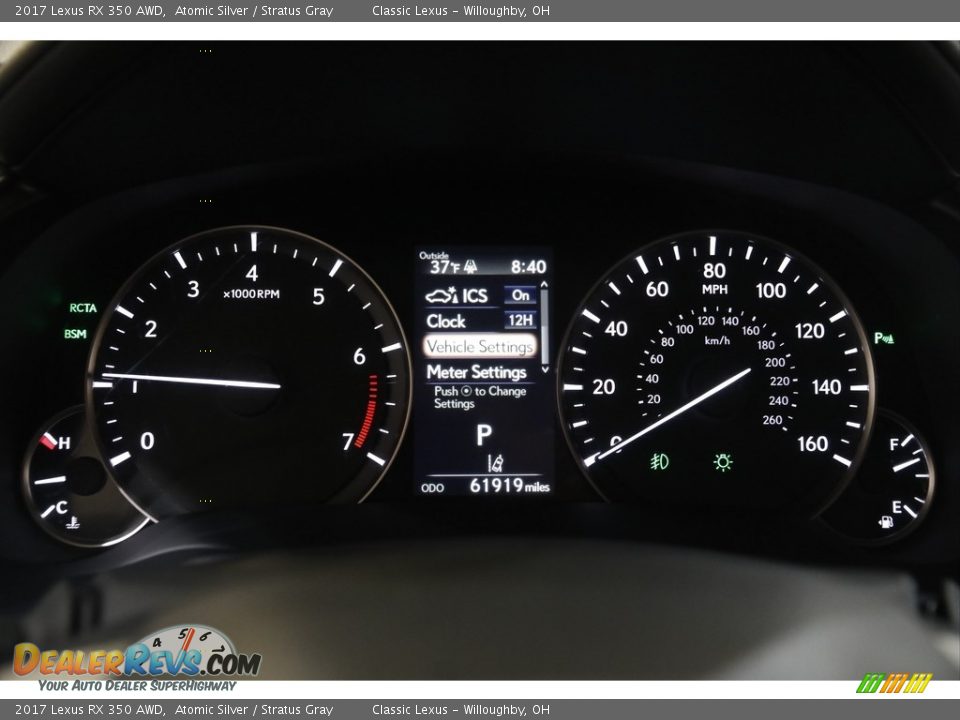 2017 Lexus RX 350 AWD Atomic Silver / Stratus Gray Photo #9