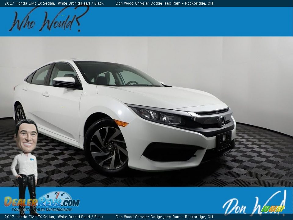 2017 Honda Civic EX Sedan White Orchid Pearl / Black Photo #1