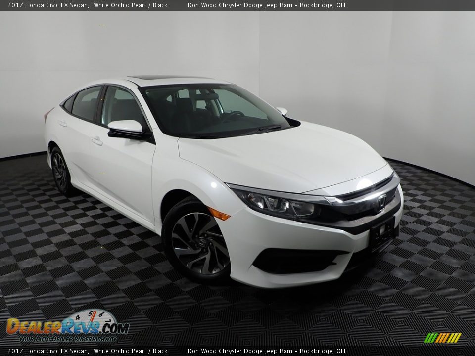 2017 Honda Civic EX Sedan White Orchid Pearl / Black Photo #5