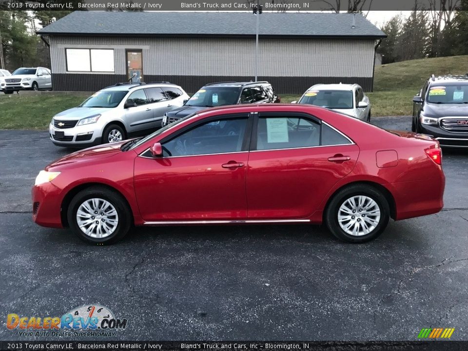 2013 Toyota Camry LE Barcelona Red Metallic / Ivory Photo #1