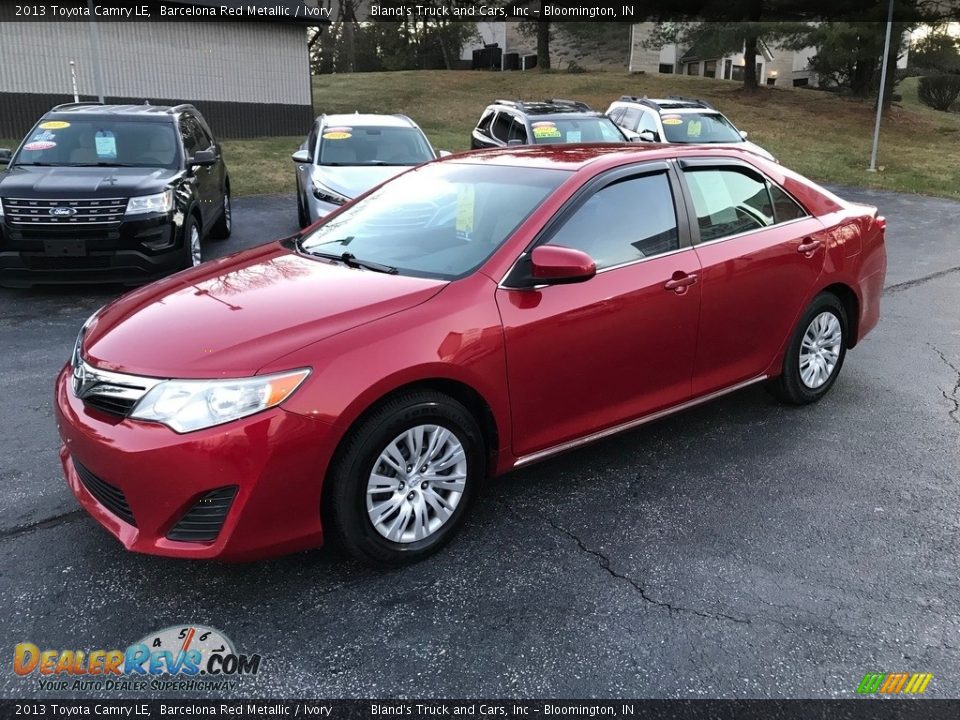 2013 Toyota Camry LE Barcelona Red Metallic / Ivory Photo #2