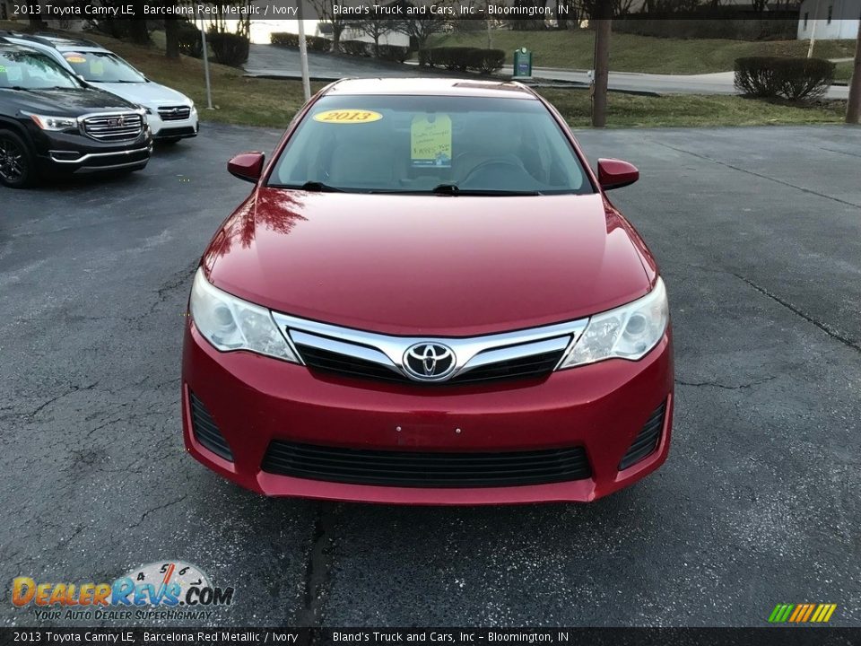 2013 Toyota Camry LE Barcelona Red Metallic / Ivory Photo #3