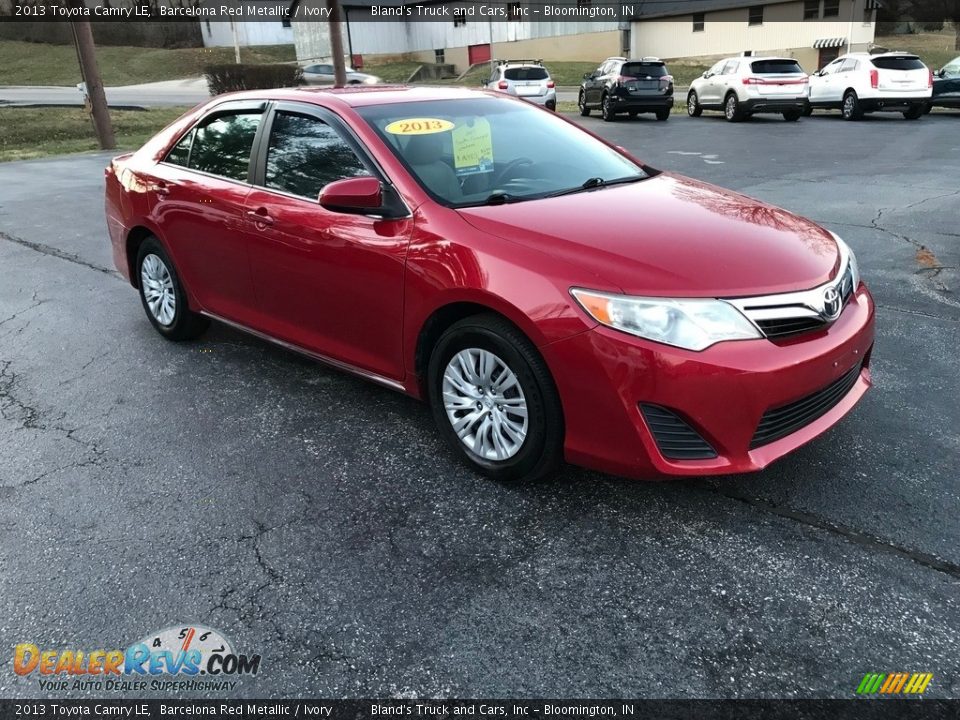 2013 Toyota Camry LE Barcelona Red Metallic / Ivory Photo #4