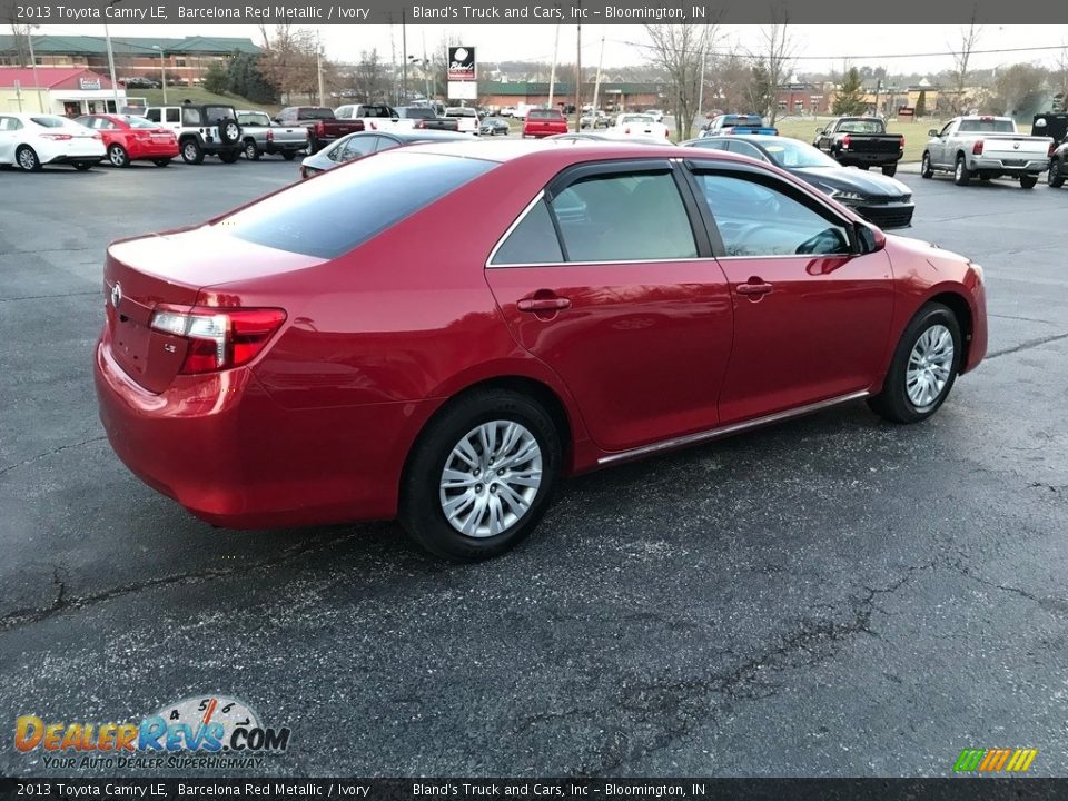 2013 Toyota Camry LE Barcelona Red Metallic / Ivory Photo #6