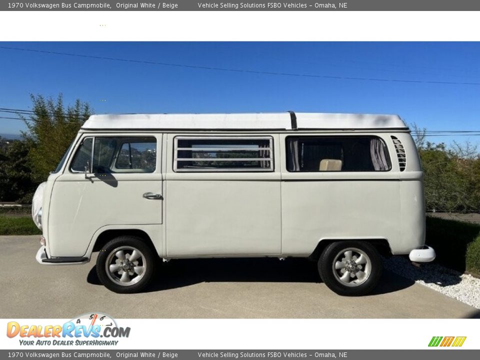 Original White 1970 Volkswagen Bus Campmobile Photo #1