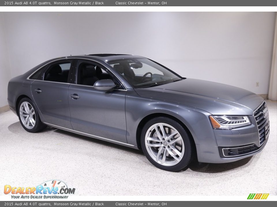 2015 Audi A8 4.0T quattro Monsoon Gray Metallic / Black Photo #1