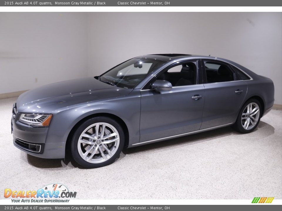 2015 Audi A8 4.0T quattro Monsoon Gray Metallic / Black Photo #3