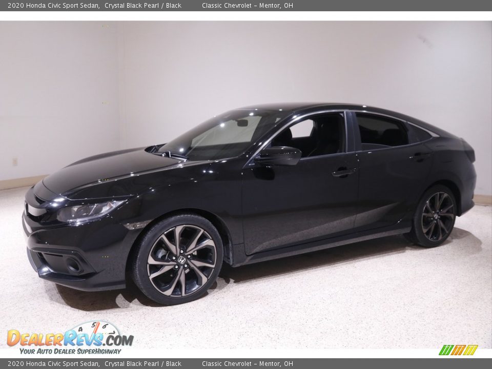 2020 Honda Civic Sport Sedan Crystal Black Pearl / Black Photo #3