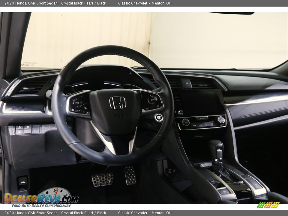 2020 Honda Civic Sport Sedan Crystal Black Pearl / Black Photo #6