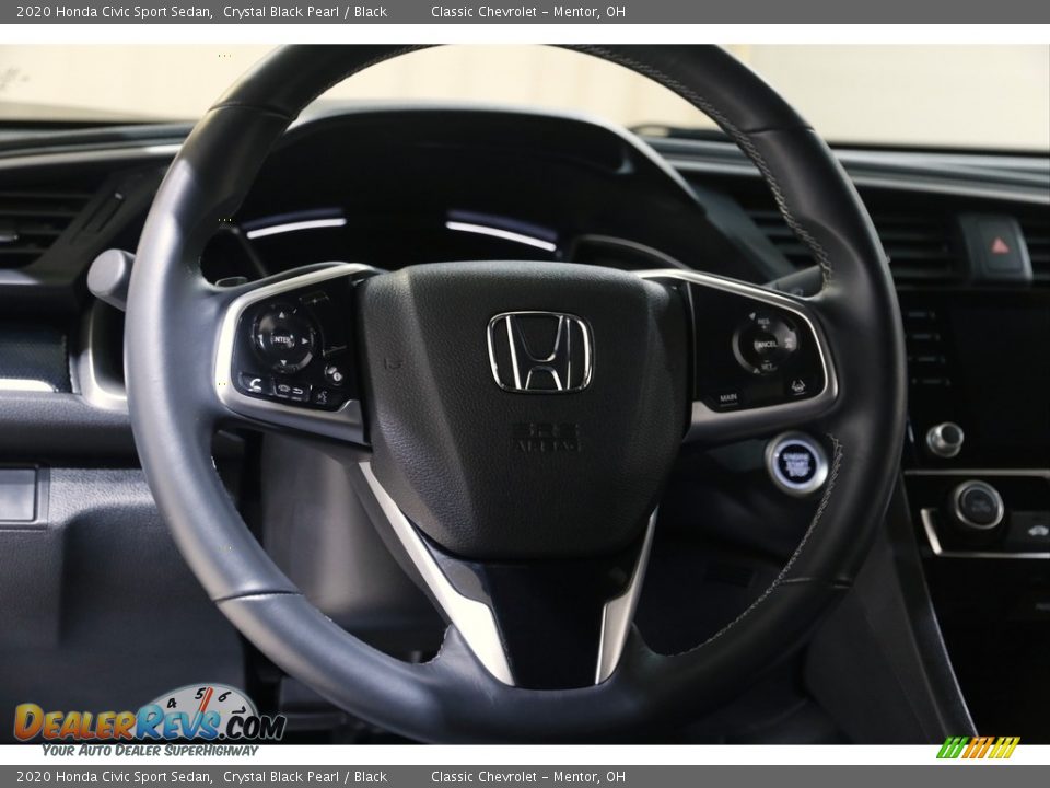 2020 Honda Civic Sport Sedan Crystal Black Pearl / Black Photo #7