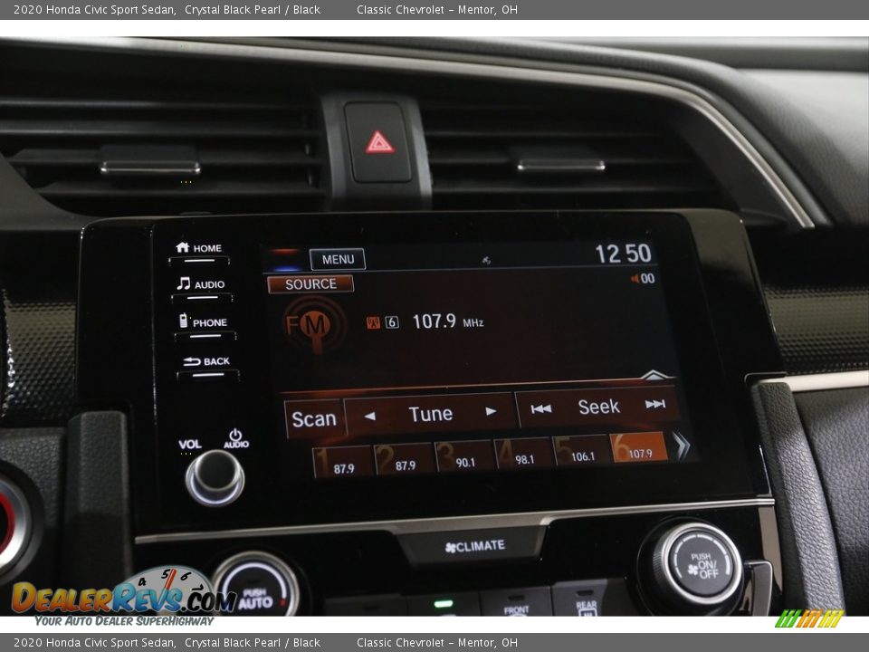 2020 Honda Civic Sport Sedan Crystal Black Pearl / Black Photo #10