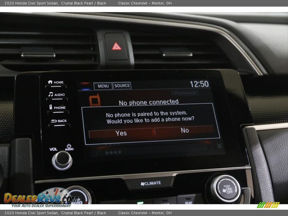 2020 Honda Civic Sport Sedan Crystal Black Pearl / Black Photo #11