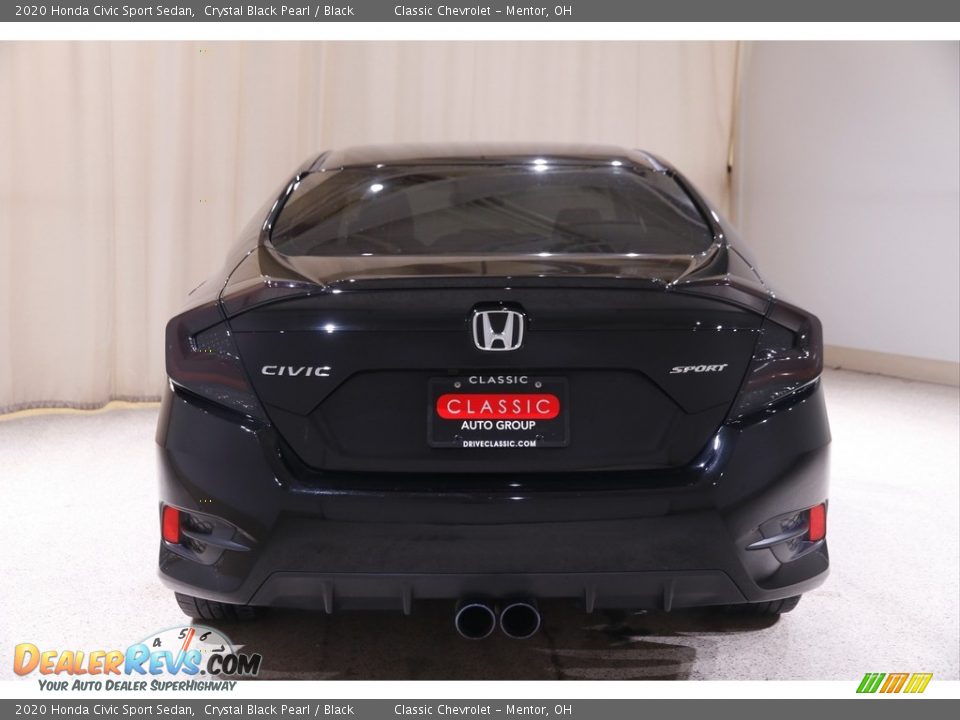 2020 Honda Civic Sport Sedan Crystal Black Pearl / Black Photo #17