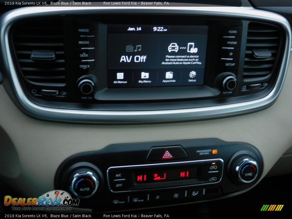 2019 Kia Sorento LX V6 Blaze Blue / Satin Black Photo #16