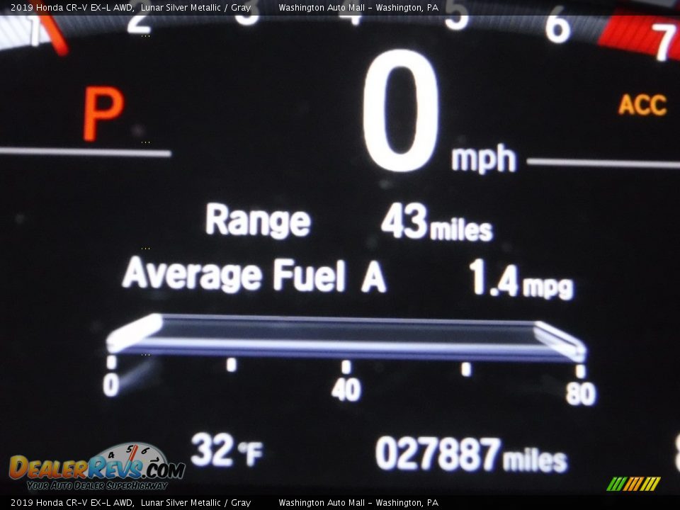 2019 Honda CR-V EX-L AWD Lunar Silver Metallic / Gray Photo #32
