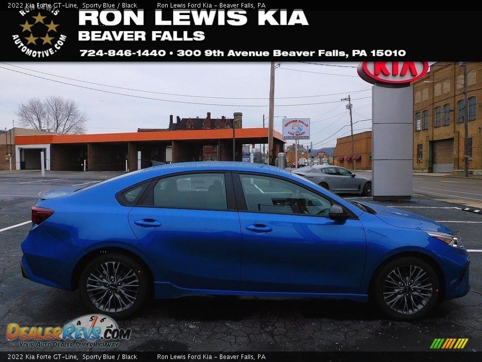 2022 Kia Forte GT-Line Sporty Blue / Black Photo #1