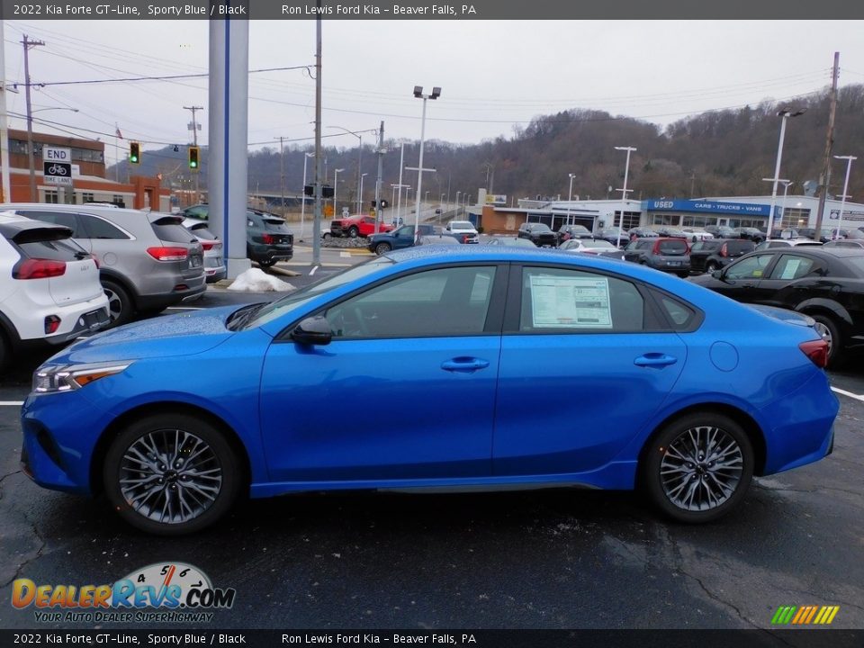 2022 Kia Forte GT-Line Sporty Blue / Black Photo #6