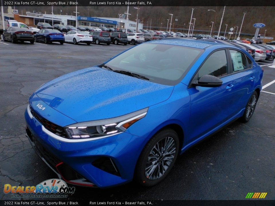 2022 Kia Forte GT-Line Sporty Blue / Black Photo #7