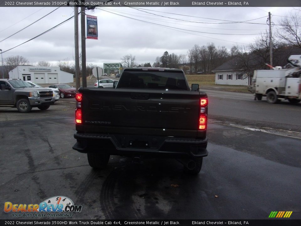 2022 Chevrolet Silverado 3500HD Work Truck Double Cab 4x4 Greenstone Metallic / Jet Black Photo #4