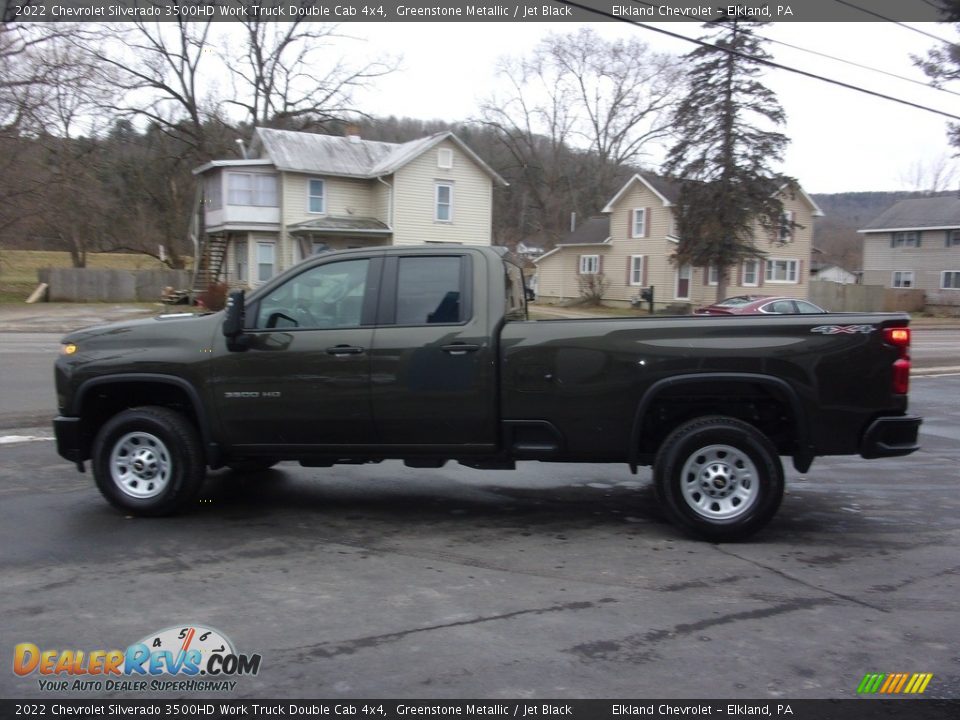 2022 Chevrolet Silverado 3500HD Work Truck Double Cab 4x4 Greenstone Metallic / Jet Black Photo #6