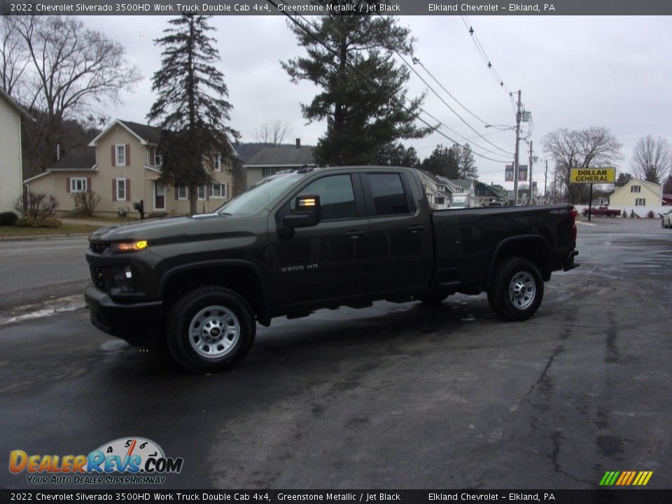 2022 Chevrolet Silverado 3500HD Work Truck Double Cab 4x4 Greenstone Metallic / Jet Black Photo #7