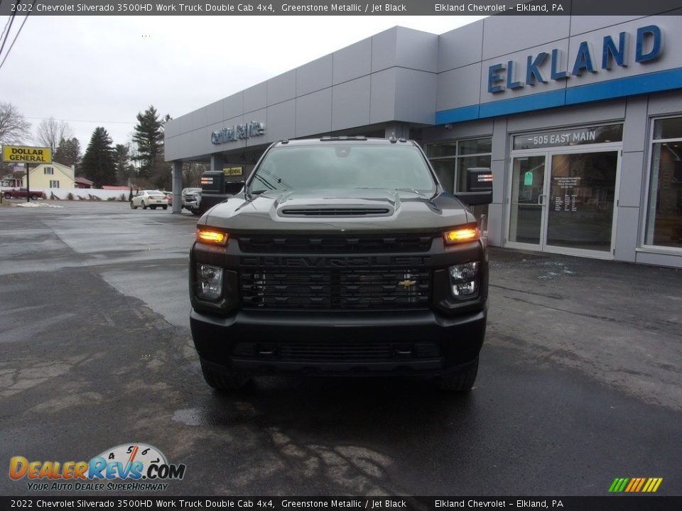 2022 Chevrolet Silverado 3500HD Work Truck Double Cab 4x4 Greenstone Metallic / Jet Black Photo #8