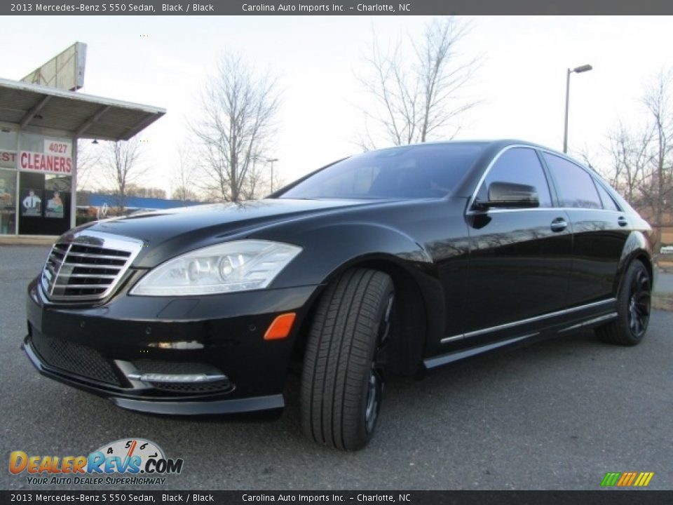 2013 Mercedes-Benz S 550 Sedan Black / Black Photo #6