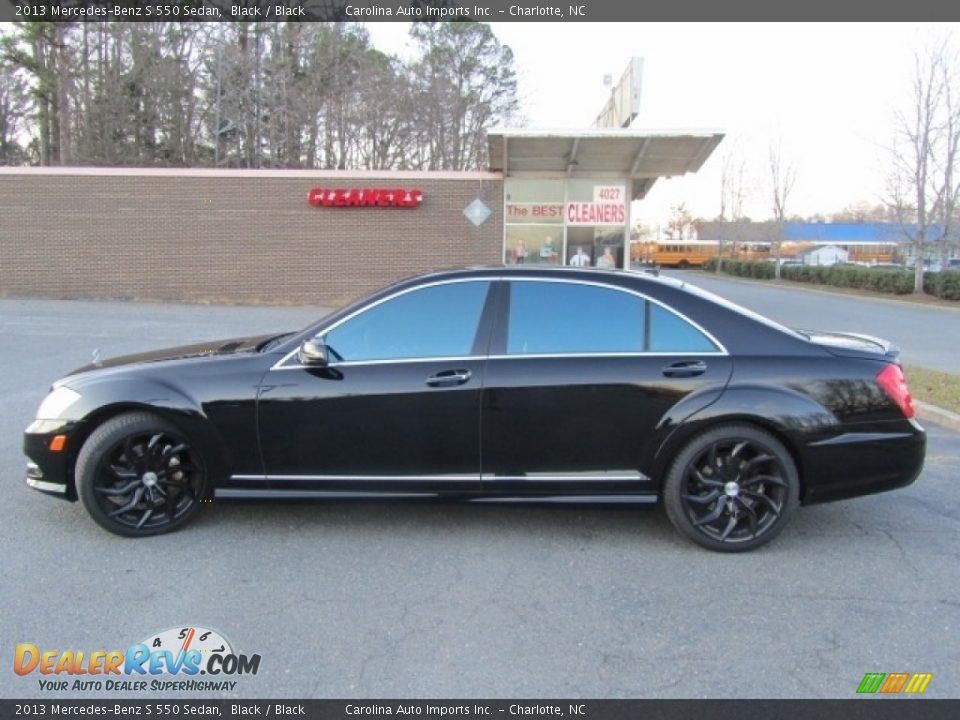 2013 Mercedes-Benz S 550 Sedan Black / Black Photo #7