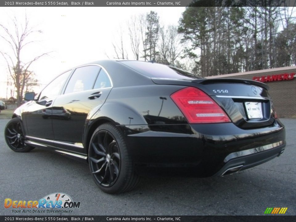 2013 Mercedes-Benz S 550 Sedan Black / Black Photo #8