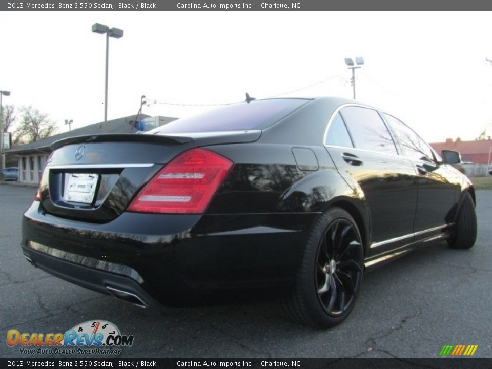 2013 Mercedes-Benz S 550 Sedan Black / Black Photo #10