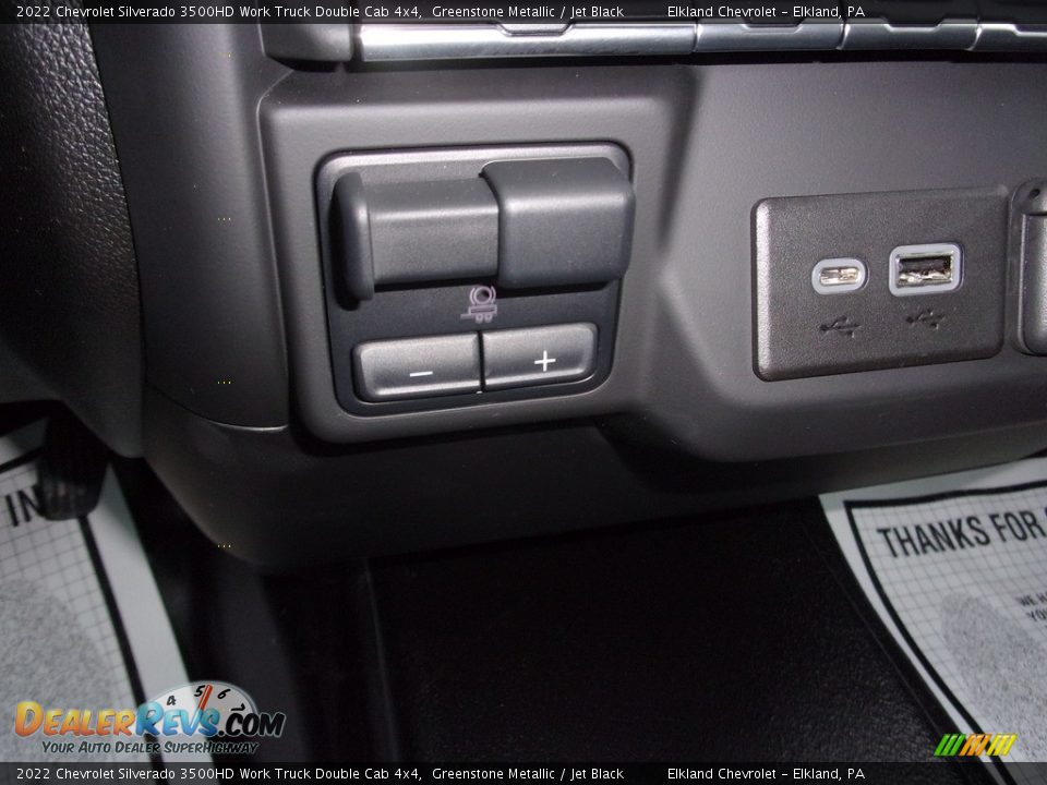 2022 Chevrolet Silverado 3500HD Work Truck Double Cab 4x4 Greenstone Metallic / Jet Black Photo #31