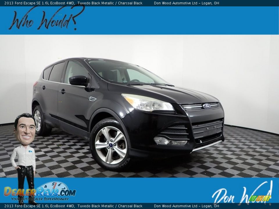 2013 Ford Escape SE 1.6L EcoBoost 4WD Tuxedo Black Metallic / Charcoal Black Photo #1
