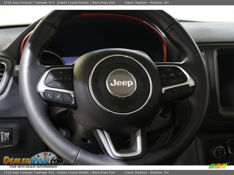 2018 Jeep Compass Trailhawk 4x4 Granite Crystal Metallic / Black/Ruby Red Photo #7